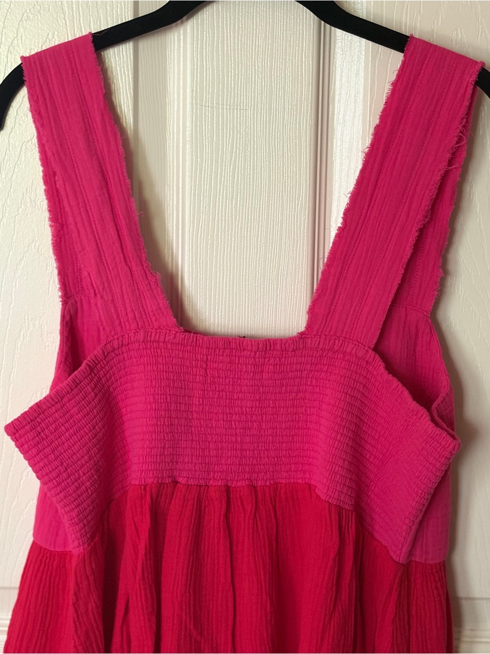 NATURAL LIFE Hot Pink & Red Gauzy Sleeveless Sundress βοΈ π - Picture 7 of 13